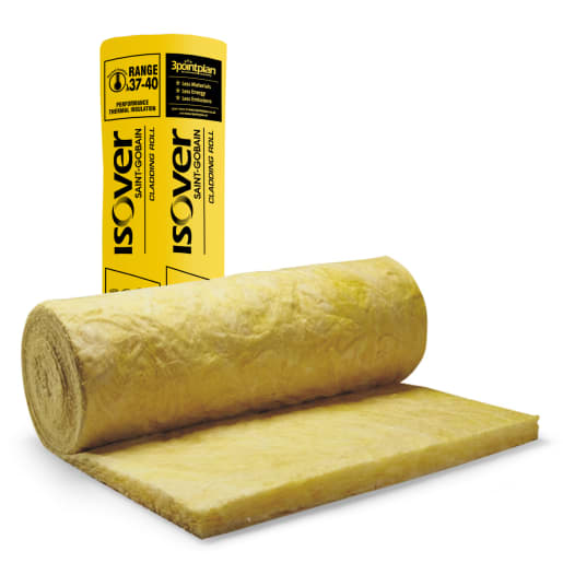 Isover Cladding 40 Glass Mineral Wool Roll 10.2m x 1200mm x 80mm