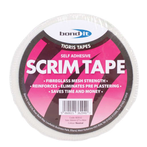 Bond-It Drywall Fibreglass Scrim Tape 50mm x 90m