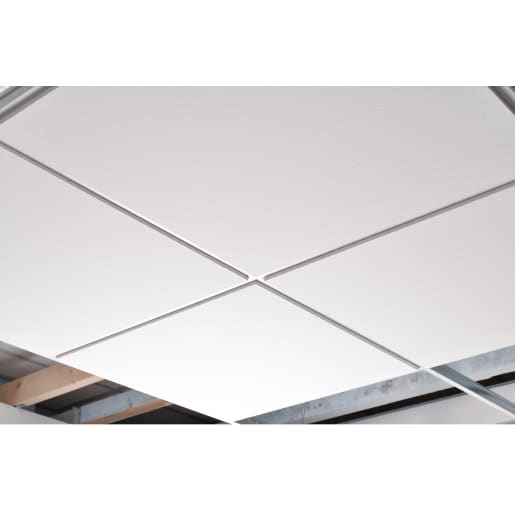 Zentia Bioguard Plain MicroLook Ceiling Tile 600 x 600 x 15mm Box of 16